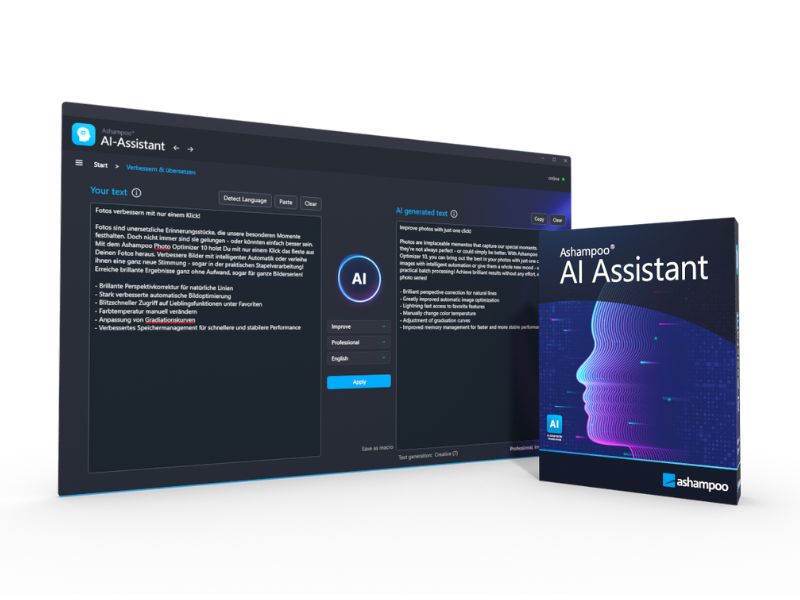 Ashampoo® bietet mit dem Ashampoo® AI Assistant ein preiswertes Abo-Modell für ChatGPT